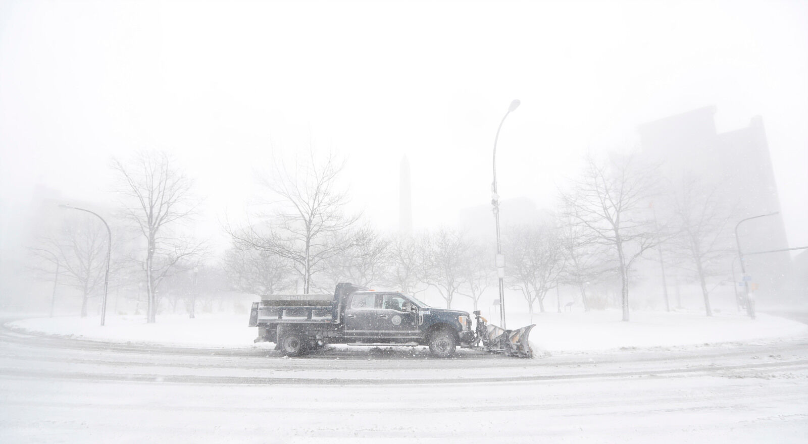 Clearing the snow